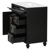 ChicFurnit Bathroom Vanities 36" for Bathroom Vanity with Sink Vanity Cabinet with Flip-Out Drawer Elegant Gold Hardware, Black, 36"*18.3"*33.8" - 4 of 4