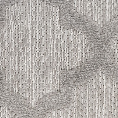 Silver Grey Trellis Flat Woven 8' x 10' Synthetic Rug