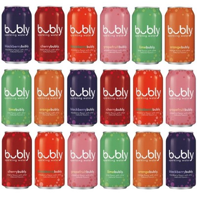 Bubly Sparkling Water - Zero Calories & Zero Sugar, Assorted Flavors - 12 Fl Oz Can (Pack of 18)