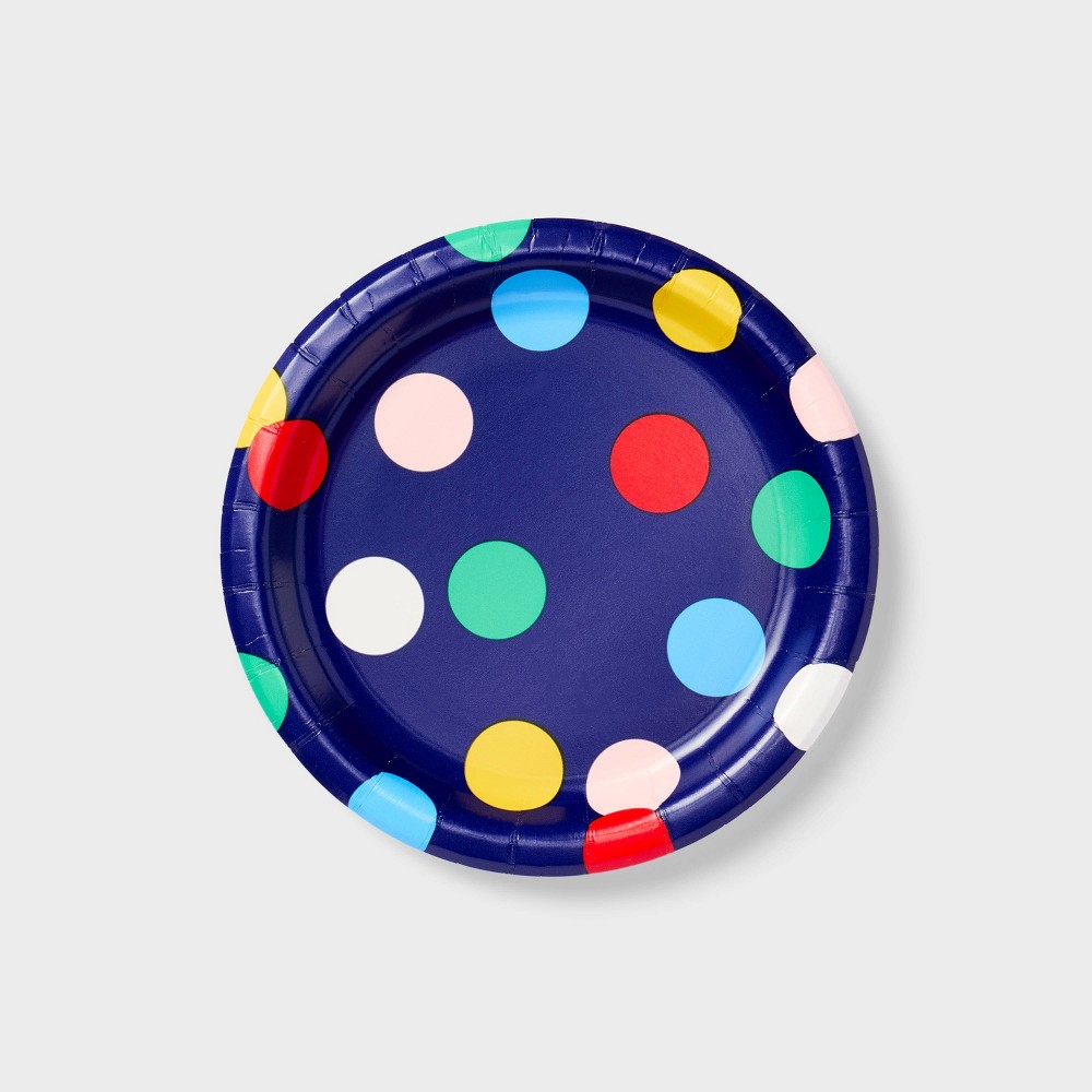 Photos - Other tableware 20ct Confetti Dots Snack Plates - Spritz™