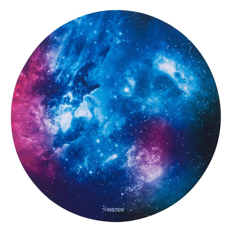 Insten Round Mouse Pad Galaxy Space Nebula Design, Non Slip Rubber Base, Smooth Surface Mat, For Home Office Gaming (7.9" x 7.9"), 1 of 10