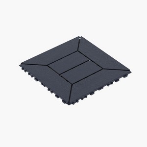 DSVIMOY 12" Patio Deck Tiles, 44pcs DIY Module Interlocking Decking Tiles, Floor Tile for Porch Poolside, Balcony, Grey, 12"*12"*0.8" - 1 of 4