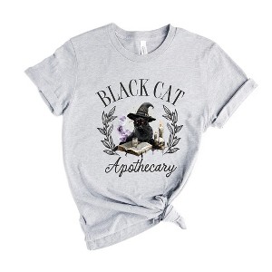 Simply Sage Market Women's Black Cat Apothecary Short Sleeve Graphic Tee - 1 of 4