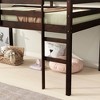 VASIP Solid Rubber Wood Twin Loft Bed with Reinforced Slat Platform and Secure Ladder,Durable Design for Kids' Room,Bedrooms,White - 4 of 4