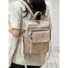 HTUTWOO Women's PU Leather Retro Backpack Casual Shoulder Bag Fashion Messenger Bag Suitable For Traveling, Shopping And Dating Use Women's Day Gift - 2 of 4