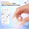 Saviland Clear Silicone Nail Stamper Heads, 6pc Short & Long Jelly French Tip Stampers for Manicure Tools, Crack-Resistant. - 2 of 4