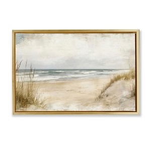 Stupell Industries Sandy Dunes View Floating Frame Canvas Art - 1 of 4