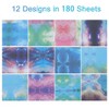 Unique Bargains Double-Sided Origami Paper 12 Style Starry Sky Colourful for DIY Arts Projects 180Pcs - 3 of 4