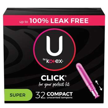 U by Kotex Click Compact Unscented Tampons - Super