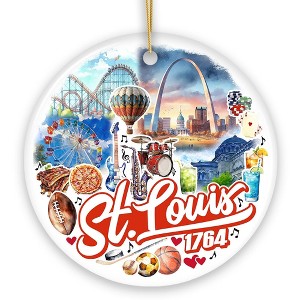 Spectacular St. Louis City Ceramic Art Ornament, Vintage Missouri Souvenir and Christmas Decor| OrnamentallyYou - 1 of 4