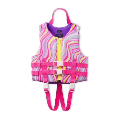 Speedo Kids' Pfd Life Jacket Vest - Pink Swirl : Target