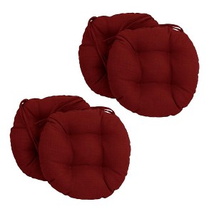 Blazing Needles, 16-inch Spun Polyester Solid Outdoor Round Tufted Chair Cushions (Set of 4) - 1 of 1