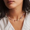 Turandoss Colorful Beaded Necklace for Women Girls, Dainty Gold Initial Pearl Bead Choker Necklace, Cute Birthday Gifts for Girls, 15+2.5Inches, A - 3 of 4