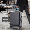 Carry-on Luggage 20 Inch Front Open Luggage Lightweight Suitcase with Front Pocket and USB Port, 1 Portable Carrying Case - 4 of 4