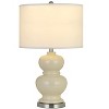 Cal Lighting Bergamo Ceramic Table Lamp With Hardback White Fabric Shade (Sold And Priced As Pairs) - 2 of 3