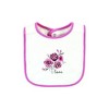 Hudson Baby Infant Girl Cotton Bib and Sock Set, Rose, One Size - 3 of 4