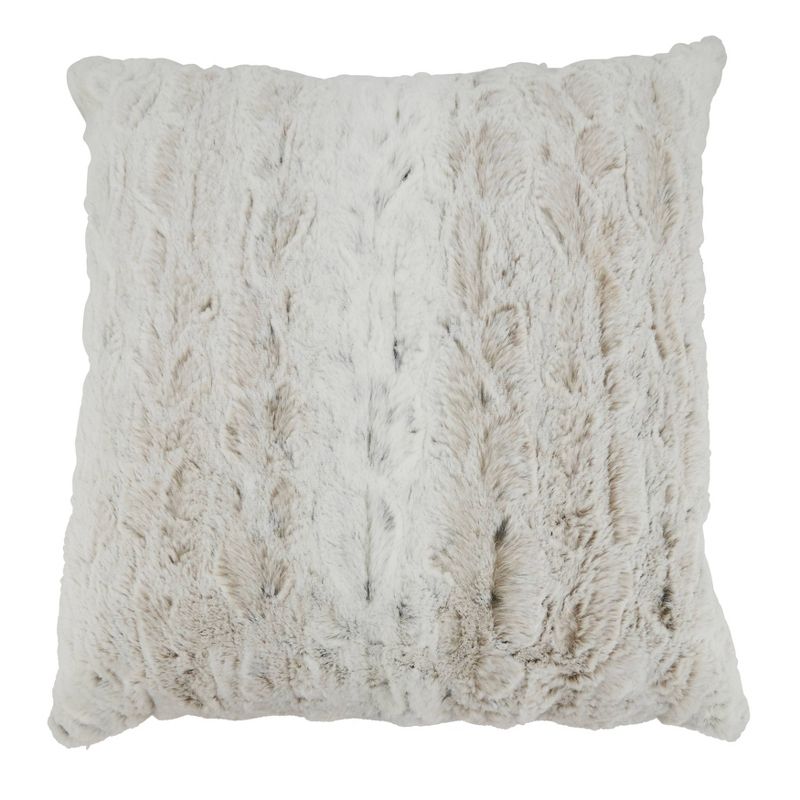 Oversize Pampering Plushness Faux Fur Poly Filled Throw Pillow Off-White - Saro Lifestyle, 1 of 5