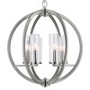 CWI Lighting Elton 6 Light Chandelier With Satin Nickel Finish - 2 of 4