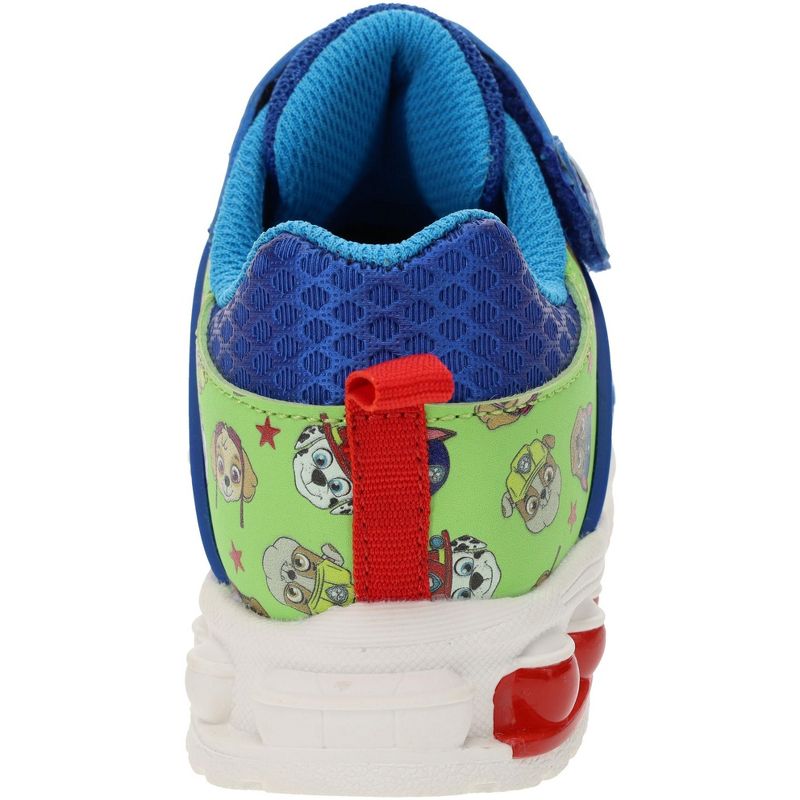 Paw Patrol Running Shoes for Toddlers, Paw Patrol Mismatch Sneaker with Hook-and-Loop Strap, Blue/Green, Toddler Size 7 to Little Kid Size 12, 5 of 8