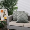 Unique Bargains Luxury Sofa Decorative Solid Diamond Pinch Pleated Throw Pillow Covers 2 Pcs - 2 of 4
