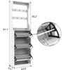 Halitaa Mirror Shoe Cabinet With 3 Flip-Tier Drawers, Mirror Shoe Rack Organizer Store Ample Shoes, For The Entrance Or Hallway - 4 of 4