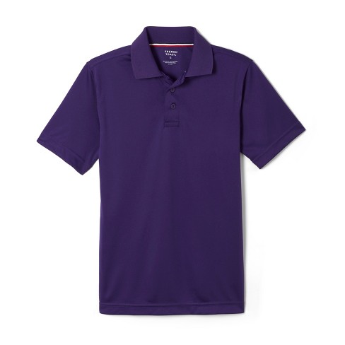 French Toast School Uniform Boys Short Sleeve Performance Polo adult purple s Target