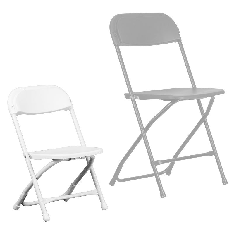 Emma and Oliver 2 Pack Kids Plastic Folding Chair Daycare Home School Furniture, 4 of 8