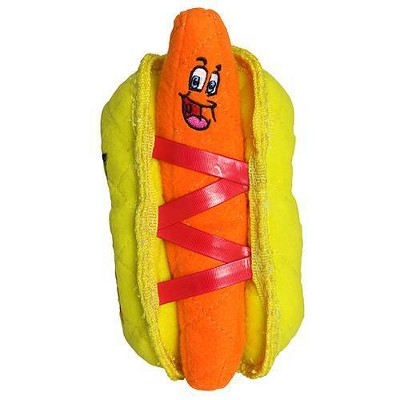 Tuffy Funny Food Hot Dog Dog Toy