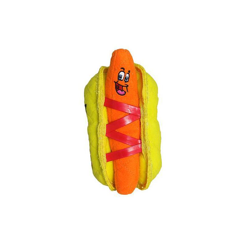 Tuffy Funny Food Hot Dog Dog Toy, 1 of 8
