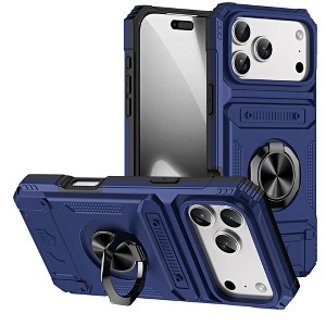 HTUTWOO iPhone 17/Pro/Pro Max/Air Cases Aluminum Alloy Heavy Duty Outdoor Protection Cover with Kickstand for iPhone 17/Pro/Pro Max/Air - 1 of 4
