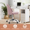 Musment Modern Fabric Armless Adjustable Swivel Office Desk Chairs with Wheels - 2 of 4