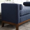 GDFStudio Julian Elegant Upholstered Boucle 53.5" Ottoman with Bolster Pillows and Rubber Wood Leg - 4 of 4