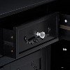 Kings Brand Furniture Emile Wood Console Sideboard Table with Drawers and Storage, Black Finish - 3 of 4