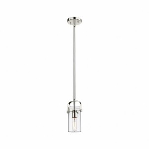 Pilaster II Cylinder - 1 Light Pendant In Contemporary Style-9.5 Inches Tall and 5 Inches Wide - 1 of 1