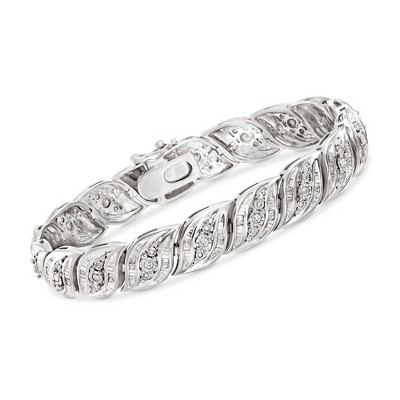 Ross-Simons 1.00 ct. t.w. Diamond Bracelet in Sterling Silver