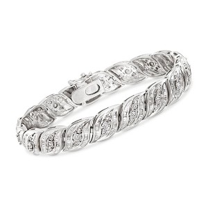 Ross-Simons 1.00 ct. t.w. Diamond Bracelet in Sterling Silver - 1 of 4