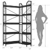 GAOMON Corner Bookshelf,L-Shaped Bookcase, Industrial Large Bookcases with Beaded Design Tall Display Rack Shelf for Living Room Bedroom - 3 of 4