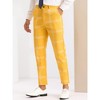 Lars Amadeus Men's Plaid Casual Slim Fit Flat Front Checked Printed Business Trousers - 2 of 4