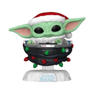 Funko POP! Star Wars: Mandalorian Holiday Grogu Pram Figure - 1 of 3