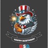 Americana Happy Birthday USA Men's Crew Neck Short Sleeve Tee - 2 of 2