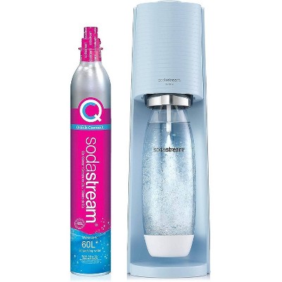 SodaStream Terra Sparkling Water Maker with CO2 and Carbonating Bottle Misty Blue