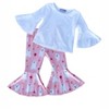 Girl Liz Bell Sleeve Top - Bailey's Blossoms - 2 of 3