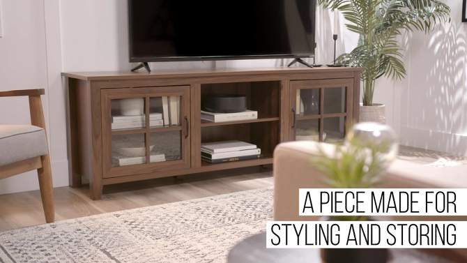 Tasi Glass Door Console TV Stand for TVs up to 80" - Saracina Home, 2 of 20, play video