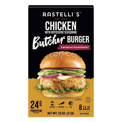 Rastelli's Rotisserie Chicken Butcher Burger - Frozen - 2lbs/6ct