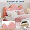 Twin/Full Boucle Bed Frame w/Flower Headboard Upholstered Princess Bed Frame for Kids/ Platform Bed Frame w/ Drawers&Lights - 4 of 4