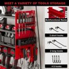 Hausource 12-Slot Power Tool Organizer Storage Racks with Pegboard, 4-Tier Drill Rack & Power Strip - 4 of 4