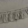 Ellis Stacey 1.5" Rod Pocket High Quality Fabric Solid Color Window Ruffled Filler Valance 54"x13" Grey - 3 of 4