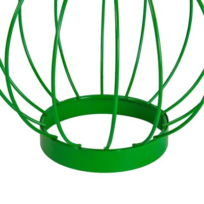 6.5" Green Metal Outdoor Hanging LED Solar Lantern