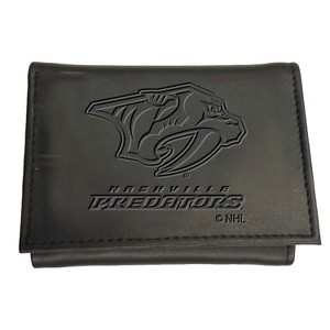 Evergreen NHL Nashville Predators Black Leather Trifold Wallet Officially Licensed with Gift Box - 1 of 1