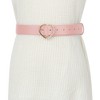 INSPIRE CHIC Women's Solid Color Heart-Shaped Buckle with Beads Belts - 4 of 4